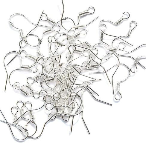 40Pcs/20 Pairs 925 Sterling Silver French Wire Earring Hooks Fish Hook Earrings Sterling Silver Earwires in Saudi Arabia