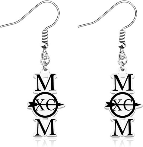 OKEYCH CrossCountry Lover Gift Cross Country Mom Earrings Running Runner Jewelry XC Runner Gift in Saudi Arabia
