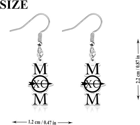 OKEYCH CrossCountry Lover Gift Cross Country Mom Earrings Running Runner Jewelry XC Runner Gift in Saudi Arabia