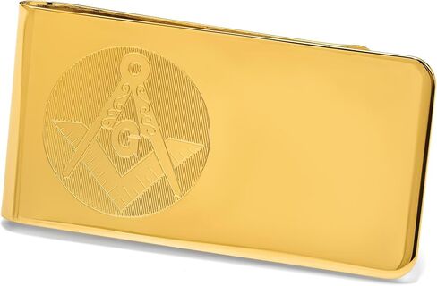 Diamond2Deal Gold-Plated Kelly Waters Masonic Money Clip (Length: 25 mm|Width: 50mm) in Saudi Arabia