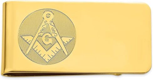 Diamond2Deal Gold-Plated Kelly Waters Masonic Money Clip (Length: 25 mm|Width: 50mm) in Saudi Arabia