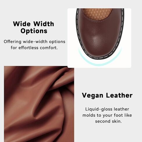 Mary Jane Shoes for Women, Memory Foam Oxford Dress Shoe Vegan Leather Buckle Strap Cute Dressy Flats for Work Office School Business Casual Cosplay Teacher in Saudi Arabia