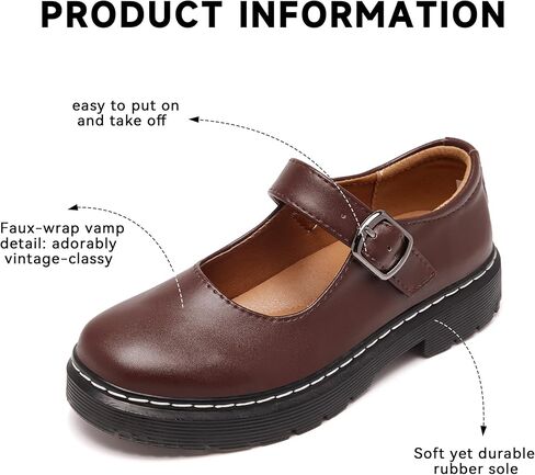 Mary Jane Shoes for Women, Memory Foam Oxford Dress Shoe Vegan Leather Buckle Strap Cute Dressy Flats for Work Office School Business Casual Cosplay Teacher in Saudi Arabia