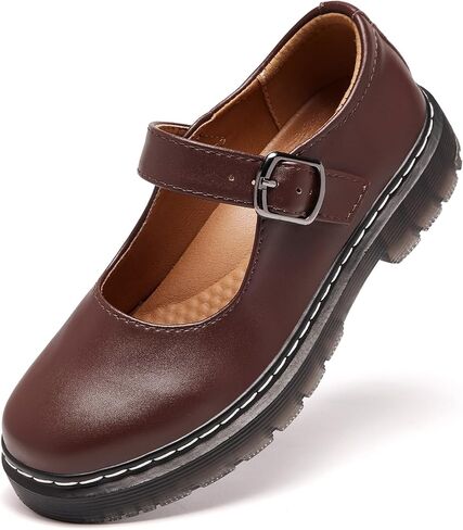Mary Jane Shoes for Women, Memory Foam Oxford Dress Shoe Vegan Leather Buckle Strap Cute Dressy Flats for Work Office School Business Casual Cosplay Teacher in Saudi Arabia