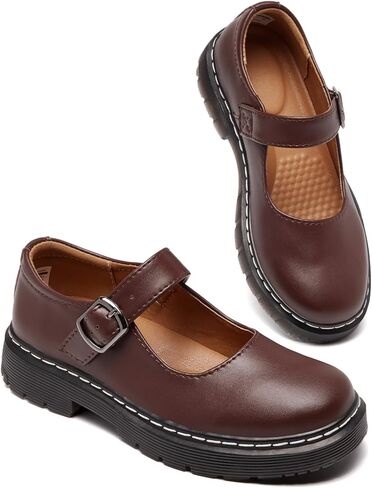 Mary Jane Shoes for Women, Memory Foam Oxford Dress Shoe Vegan Leather Buckle Strap Cute Dressy Flats for Work Office School Business Casual Cosplay Teacher in Saudi Arabia