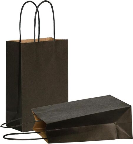 أكياس هدايا هدايا Azowa مع أكياس ورق كرافت صغيرة مع مقابض (5 × 3.1 × 8.2 بوصة ، أخضر ، 12 قطعة) in Kuwait