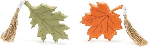 Fall Leaf (Set of 2) 8" L x 5" H, 6.5" L x 6" H MDF/Jute in Saudi Arabia