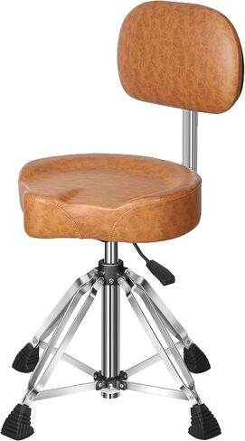 عرش الطبل مع مسند ظهر مبطن، كرسي طبل هيدروليكي ارتفاع قابل للتعديل، مقعد طبل مع باس ثابت، مقعد طبل مريح من إسفنج الذاكرة لقارعي الطبول الكبار، عازفي الجيتار باللون الأسود in Kuwait