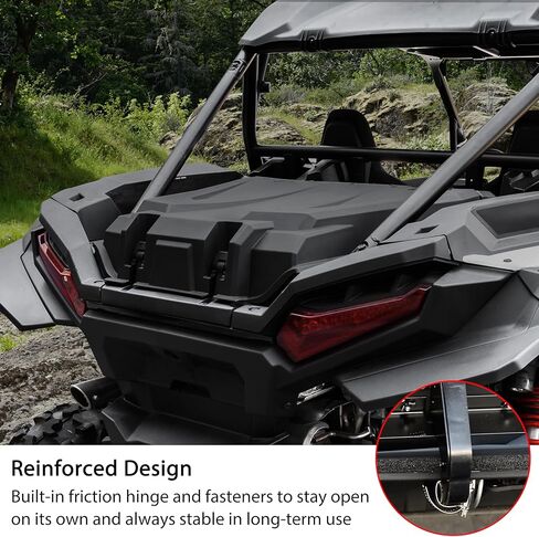 صندوق شحن خلفي SAUTVS UTV لملحقات Polaris RZR XP 1000 2024، بولي مقاوم للماء 55 QT لملحقات Polaris RZR XP 1000/ XP 4 1000 2024، استبدل OEM #2884525 in Saudi Arabia