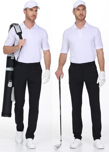 Leftear Mens Golf Pants Dress Work Pants Lightweight Travel Athletic Trousers Stretch Business Casual Slacks with Pockets in Saudi Arabia