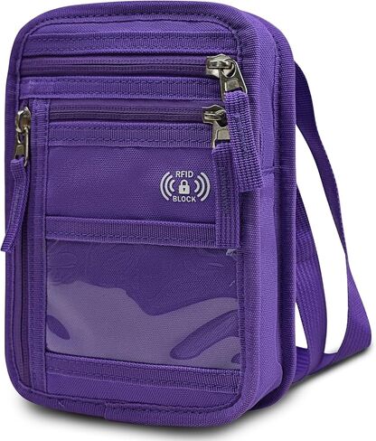 RFID Blocking Neck Wallet Small Crossbody Bag Travel Passport Holder Slim Minimalist Design Security Neck Pouch in Saudi Arabia
