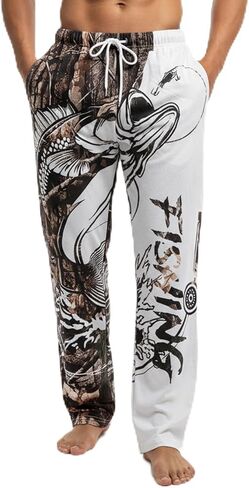 KOYI Camo Pajama Pants, Realistic Camouflage Print Lounge Pants, Cozy Unisex Sleepwear for Men Women, Novelty Pajama Bottoms in Kuwait