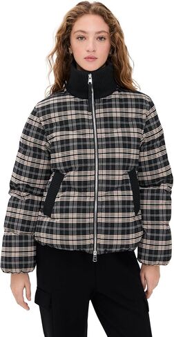 Varley Women's Bryony Short Puffer Flannel Jacket in Saudi Arabia