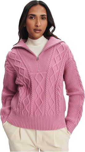 Varley Women's Didi Relaxed Cable 1/2 Zip in Saudi Arabia
