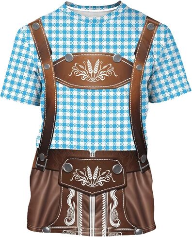DFZ Oktoberfest البيرة قميص الجدة المحملة مضحك قصيرة الأكمام 3D مطبوعة عارضة عطلة تي شيرت للرجال النساء in Kuwait