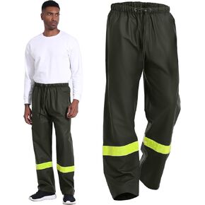 FWG Men’s Safety Rain Pants-Waterproof Heavy Duty Workwear with Reflective Tape for Outdoor Work in Kuwait