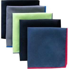 Unisex Sweat Absorbing Microfiber Handkerchiefs Quick Dry Sport Gym Towels 5 Pack in Saudi Arabia