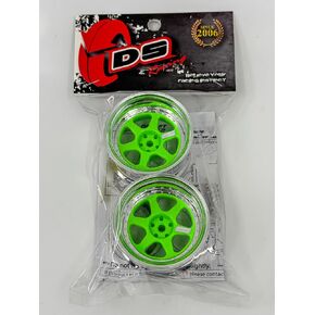 عنصر الانجراف 1/10 RC RIMS CAR RIMS ، مجموعة من 2 ، 6 نسخ ، إزاحة قابلة للتعديل ، متوافقة مع Yokomo YD MD RD ، MST RMX ، REVE D RDX ، REDCAT RDS ، HPI ، TAMIYA TT (LIME WIME W-Chrome Lip) in Kuwait