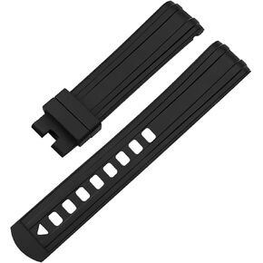 20mm Curved Rubber Silicone Watch Strap Replacement for 41mm Omega Seamaster 300 PRO CVZ015753 in Saudi Arabia