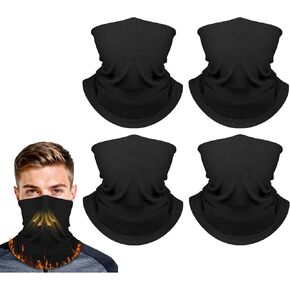 Fivali Winter Neck Warmer Gaiter: 4 Pack Windproof Face Cover Cold Weather Protection for Men Women Fleece Scarf for Skiing in Kuwait