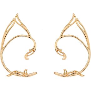 2PCS Ear Cuff Crawler Earrings for Women Girl, Crystal Butterfly Elven Ear Cuffs Hypoallergenic Piercing Ear Cuff Earrings in Kuwait