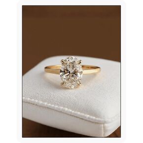 Dulin 1ct/2ct/3ct Oval Cut Cubic Zirconia Engagement Ring for Women 14K Gold Plated Wedding Anniversary Promise Band Gift for Her in Saudi Arabia