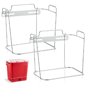 Shimeyao 2 Pcs Wall Cart Sharps Bracket for 2 Gallon Sharps Container Wall Mount Cart Mounting, 10 x 7.5 x 6.5 Inch (Silver) in Saudi Arabia