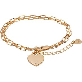 سوار سلسلة مشبك ورق مزدوج من Alex and Ani على شكل قلب in Kuwait