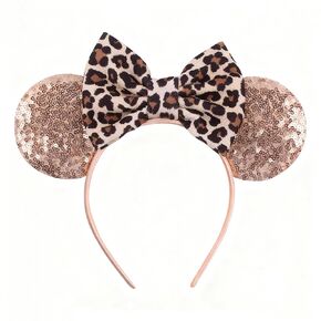 عصابة رأس من Miaow ترتر أسود على شكل أذني الفأر مقاس MM مشبك شعر لامع للبالغين والنساء على شكل فراشة طوق شعر لحفلات أعياد الميلاد وحفلات العطلات في الحديقة (أسود أبيض وأحمر) in Kuwait