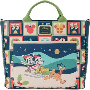 Loungefly Disney Mickey and Minnie Holiday Convertible Tote Bag in Kuwait