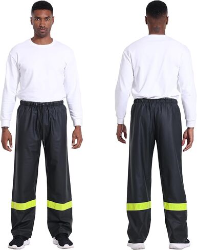 FWG Men’s Safety Rain Pants-Waterproof Heavy Duty Workwear with Reflective Tape for Outdoor Work in Saudi Arabia