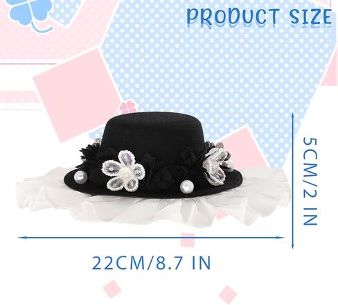 Bohend يتوهم Fascinator قبعة حجر الراين زهرة الشاي حزب القبعات الدانتيل قطع زينة للنساء الأسود in Kuwait