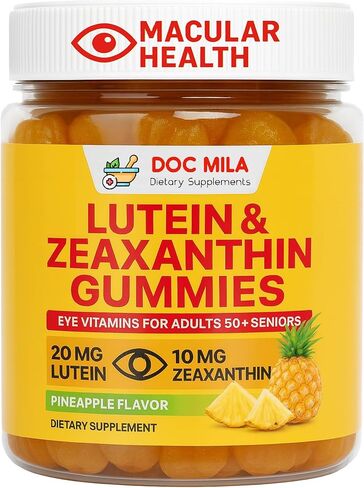 Lutein & Zeaxanthin Gummies – Eye Vitamins for Adults 50+ & Seniors – Eye Health Supplements for Over 50 Adults – Luteina y Zeaxantina para Los Ojos – 30 Chewable Gummy in Saudi Arabia