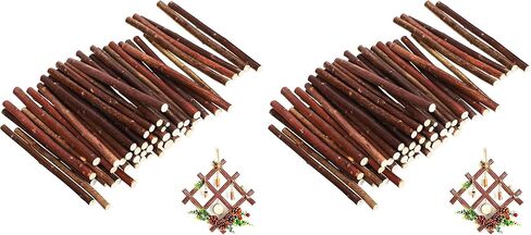 TEHAUX 50pcs Craft Sticks, 6 inch Long Wood Log Sticks 0.2 inch in Diameter Wooden Sticks for Crafts Natural Twigs Sticks Natural Birch Wood Sticks for Christmas Sticks DIY Crafts Photo Props in Saudi Arabia