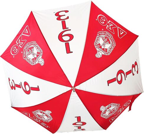 مظلة Delta Sigma/Σ Theta Jumbo [أحمر/أبيض - 60 بوصة] - رقم التعريف #11337 in Kuwait