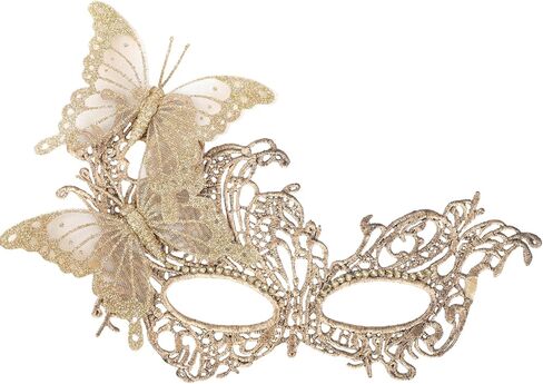 Lace Masquerade Mask for Women - Glitter Butterfly Eyemask Elf Fairy Masks for Couples Halloween Renaissance in Saudi Arabia