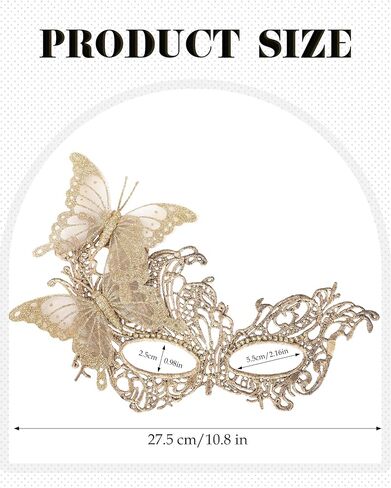 Lace Masquerade Mask for Women - Glitter Butterfly Eyemask Elf Fairy Masks for Couples Halloween Renaissance in Saudi Arabia