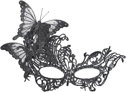 Lace Masquerade Mask for Women - Glitter Butterfly Eyemask Elf Fairy Masks for Couples Halloween Renaissance in Saudi Arabia