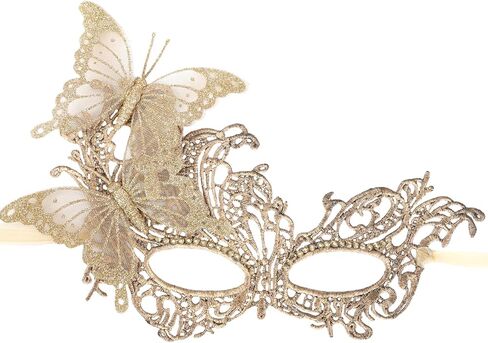 Lace Masquerade Mask for Women - Glitter Butterfly Eyemask Elf Fairy Masks for Couples Halloween Renaissance in Saudi Arabia