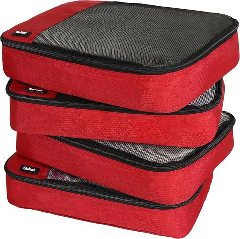 Packing Cubes for Travel Essentials,4 Set Packing Cubes for Suitcases,Lightweight Mesh Luggage Organizer Bag,Black in Saudi Arabia