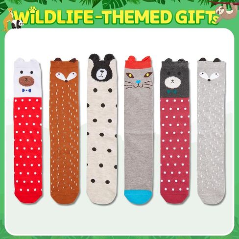 Knee High Socks for Girls - Animal Gift 5 Pairs Kids Long Crazy Tall Funny Socks in Saudi Arabia