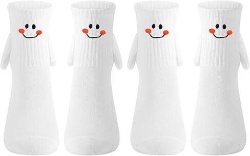 2 Pairs Funny Kids Hand Holding Socks, Kids Crazy Socks, 3D Doll Magnetic Hand in Hand Socks Mid-Tube Socks in Saudi Arabia