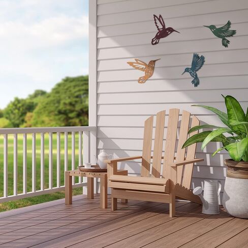Teling 4 Pcs Metal Hummingbird Wall Art Metal Dragonfly Wall Decor for Modern Farmhouse Rustic Home Living Room Bedroom Kitchen Patio Indoor Outdoor Decor(Hummingbird) in Saudi Arabia