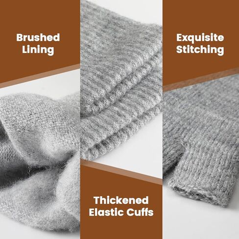 Pleneal Fingerless Gloves for Women - Half Finger Typing Winter Gloves with Long Wrist Cuff Winter Knit Fingerless Mittens in Saudi Arabia