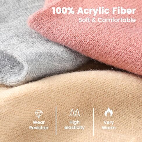Pleneal Fingerless Gloves for Women - Half Finger Typing Winter Gloves with Long Wrist Cuff Winter Knit Fingerless Mittens in Saudi Arabia