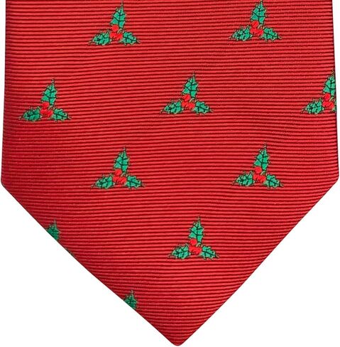 Retreez Christmas Holly Leaves Woven Microfiber Boy's Tie - 8-10 years in Saudi Arabia
