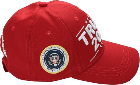 Trump 2028 Cap with Presidential Seal – Embroidered Red MAGA Hat, Adjustable Dad Cap in Saudi Arabia