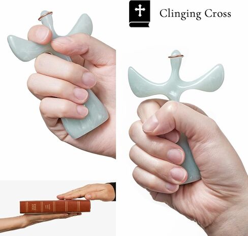 Prayer Cross, Handheld Design, Comfortable to Fit Your Hand, Faithful Christian Gift for Home Altar or Desk, Meditation & Display, Marble Resin (1 Cross) in Saudi Arabia