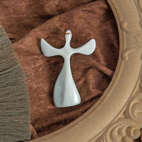 Prayer Cross, Handheld Design, Comfortable to Fit Your Hand, Faithful Christian Gift for Home Altar or Desk, Meditation & Display, Marble Resin (1 Cross) in Saudi Arabia