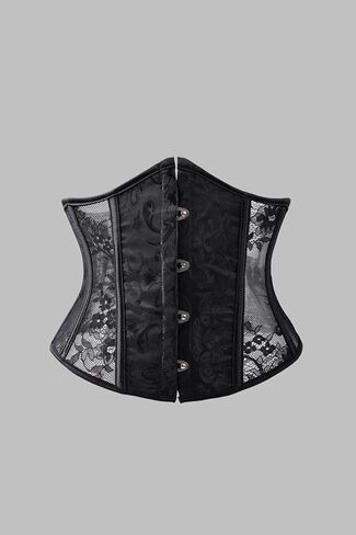 Women Waist Training Underbust Corsets Body Shaper Hook Eye Fishbone Jacquard Print Lace up Vintage Halloween Hourglass Tops in Saudi Arabia